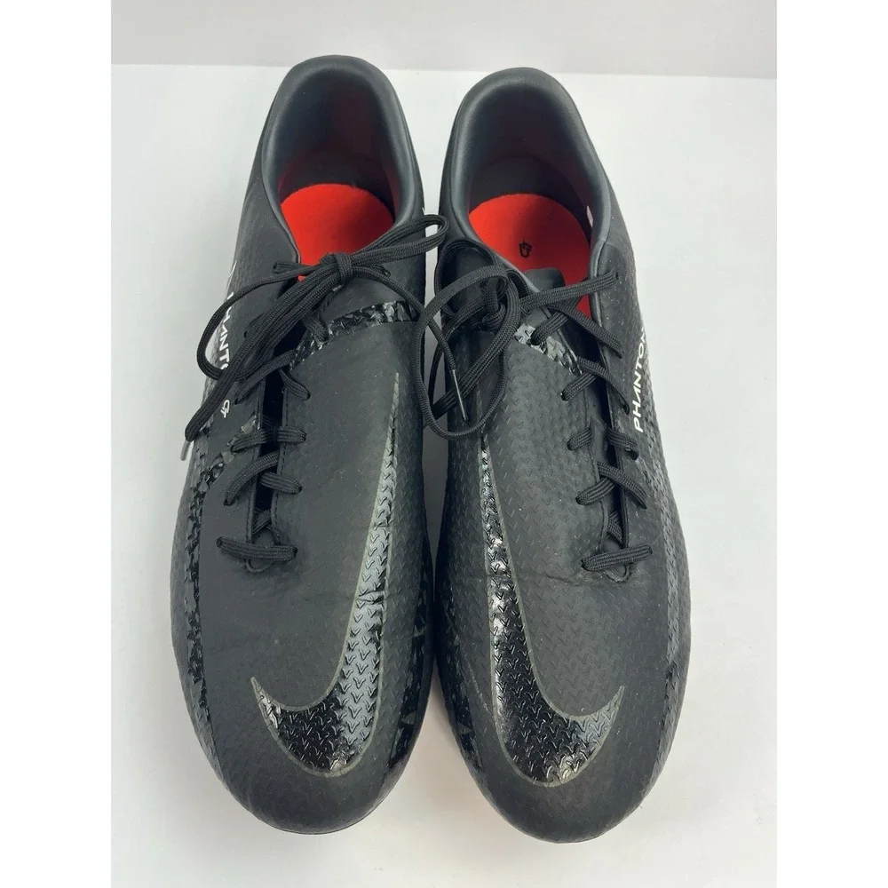 NIKE Phantom GT2 Men's Size 13 Academy FG/MG Shoes Black Smoke Grey Red Athletic